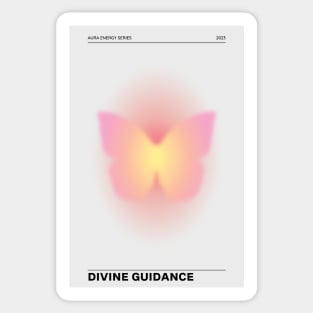 Divine Guidance Pink and Yellow Butterfly Aura Sticker